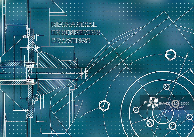 技术机械工程蓝色背景图片素材