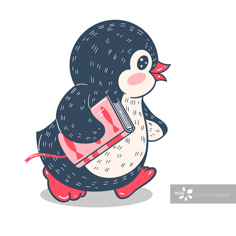 有趣的卡通企鹅图片素材