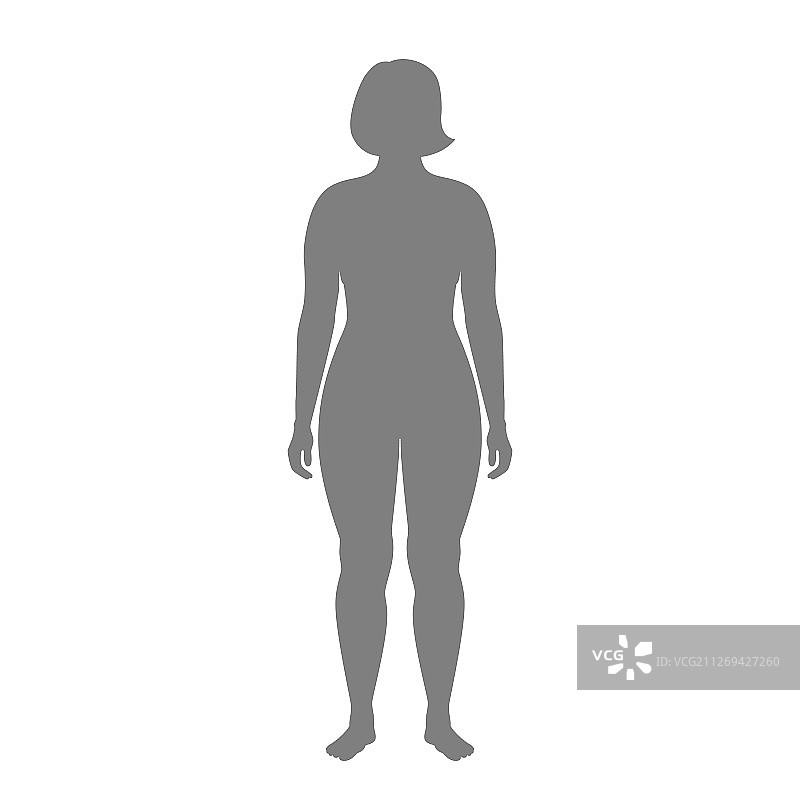 肥胖女人轮廓图片素材