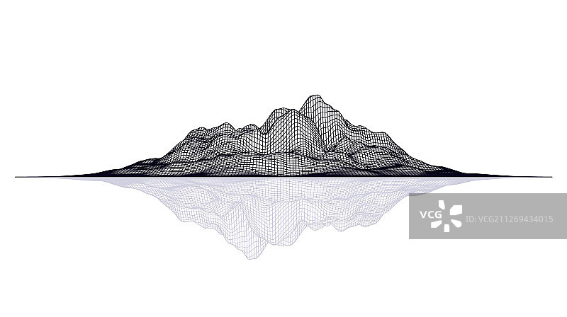 抽象网格景观数据可视化图片素材