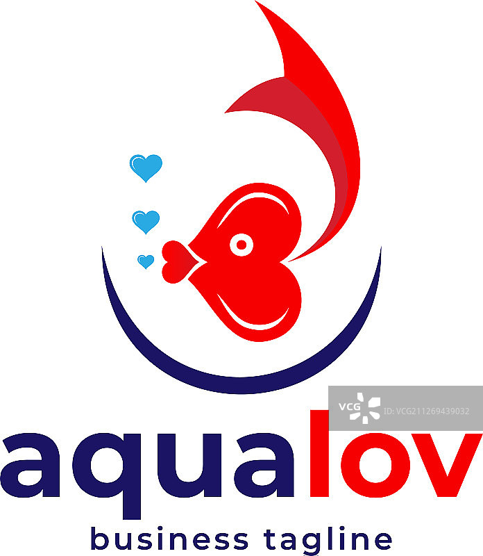 可爱的鱼缸标志设计图片素材