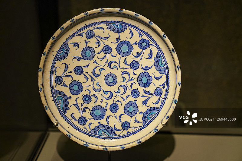 卡塔尔多哈伊斯兰艺术博物馆展品 盘子图片素材