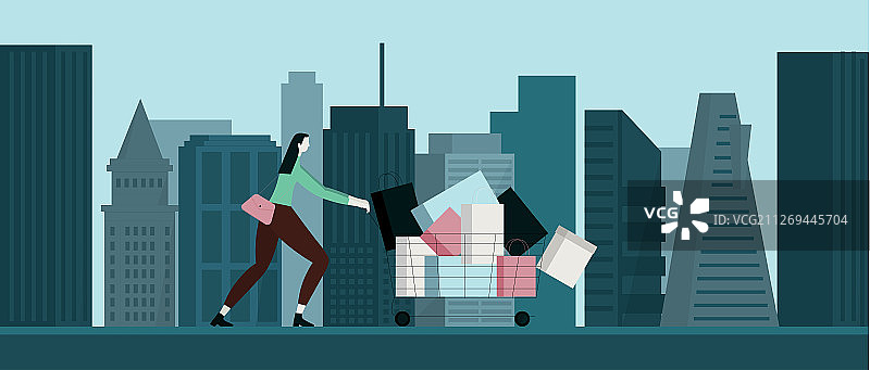 购物的女人图片素材