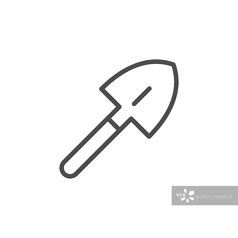刺刀铲工具线条轮廓图标图片素材
