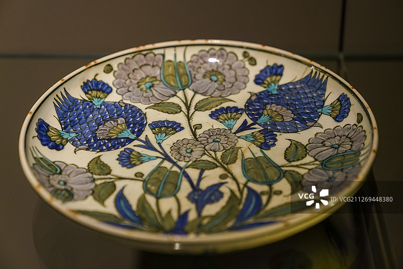 卡塔尔多哈伊斯兰艺术博物馆展品 盘子图片素材