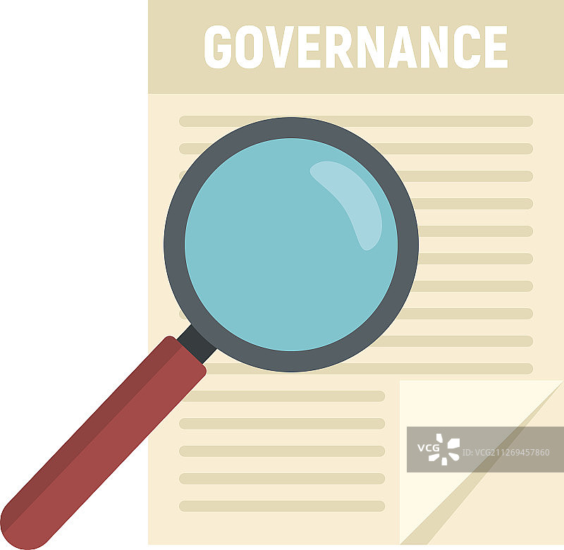 治理文件图标扁平风格图片素材