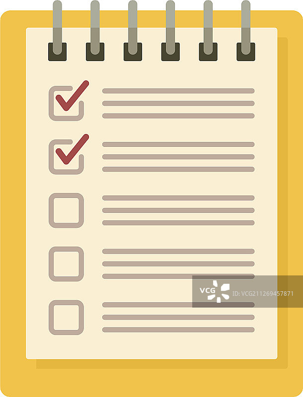 笔记本清单图标（扁平风格）图片素材