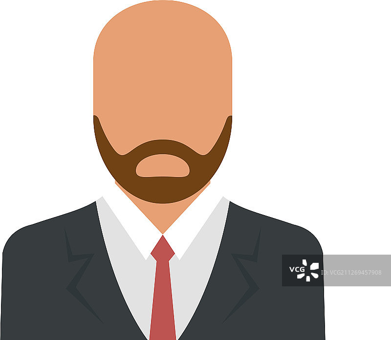 扁平风格的商人演讲图标图片素材