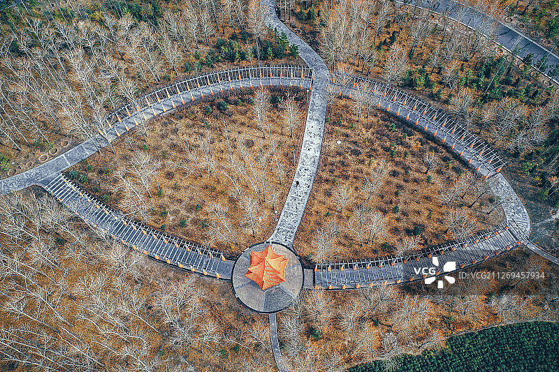 公园一角+内蒙古乌兰察布市商都县水漩公园图片素材