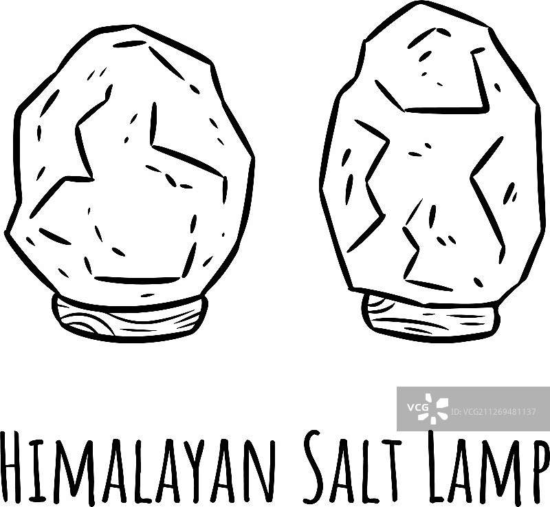 喜马拉雅盐灯线性现代土著图片素材