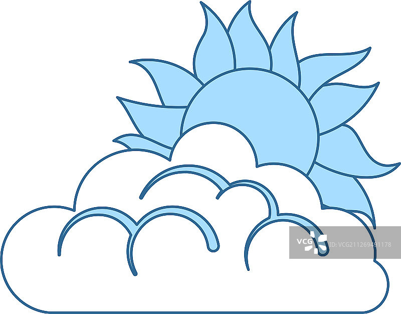 云后阳光图标图片素材