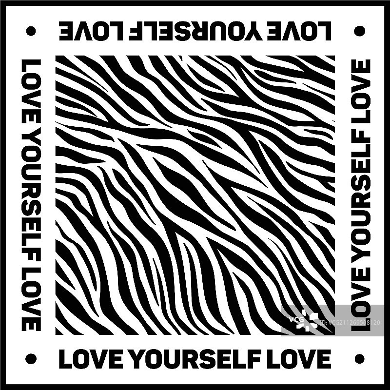 斑马纹方形披肩或头巾设计图片素材