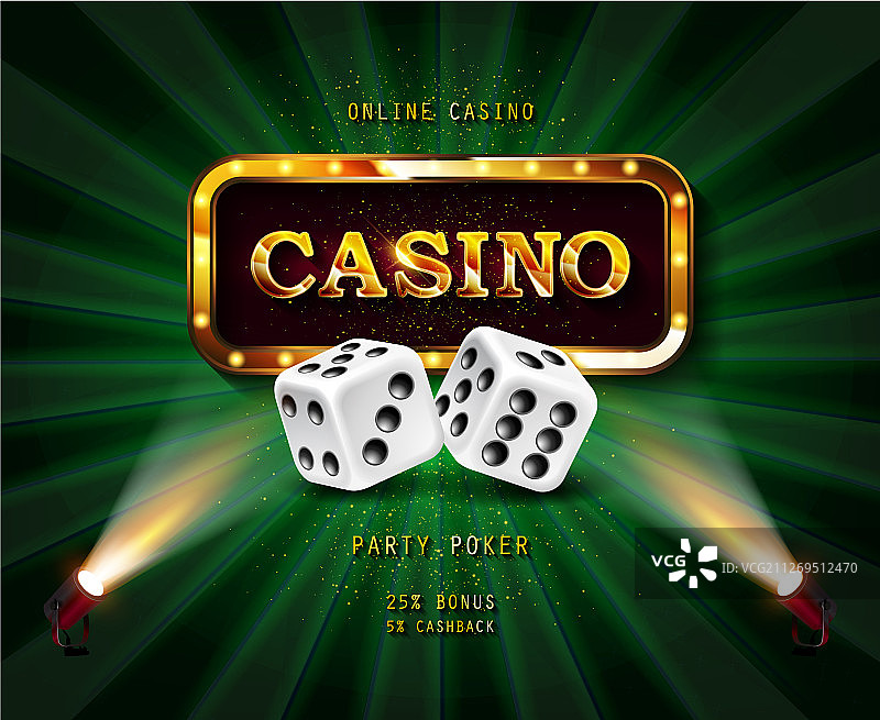 闪耀的赌场banner图片素材