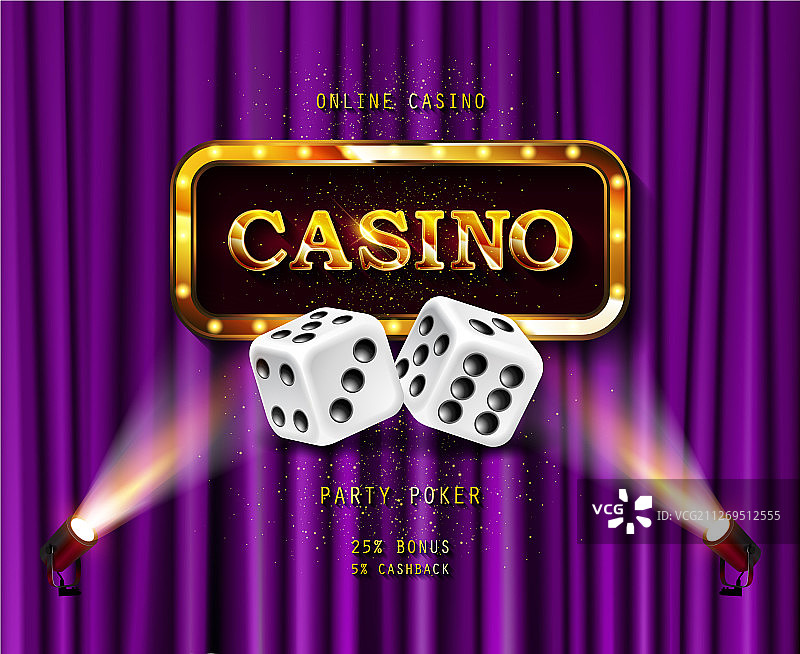 闪耀的赌场banner图片素材