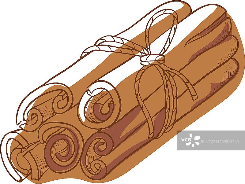 肉桂棒图标，天然成分图片素材