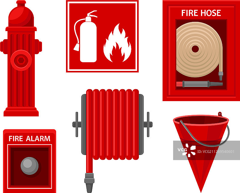 消防设备套装图片素材