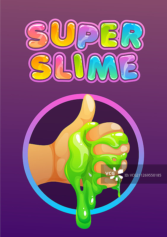 手中的彩色自制滑稽泥浆图片素材