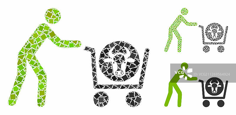 牛肉购买马赛克图标图片素材