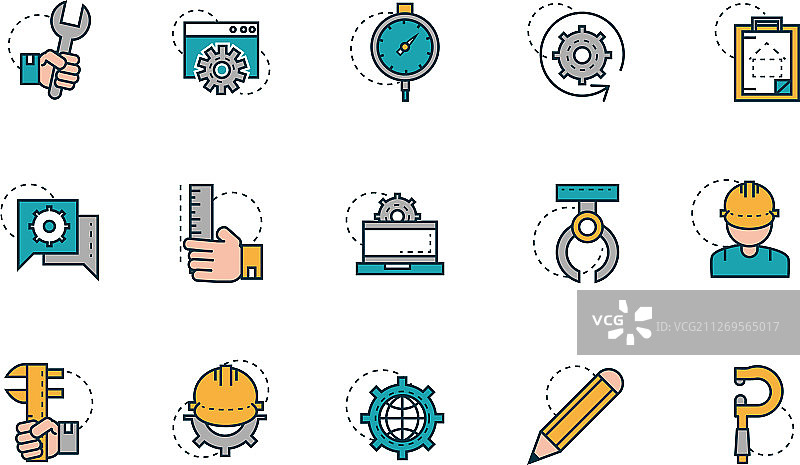 工程工作工具图标合集图片素材