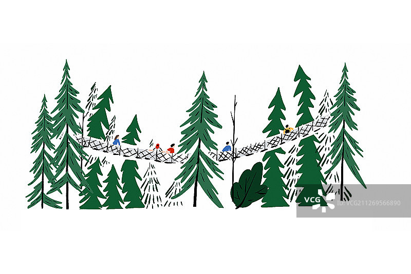 加拿大温哥华卡皮拉诺吊桥公园插图图片素材