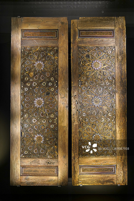 卡塔尔多哈伊斯兰艺术博物馆展品 门图片素材