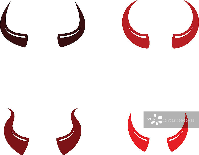 恶魔角图标设计图片素材