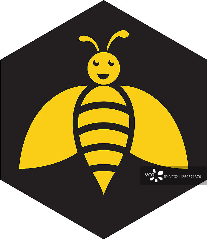 蜜蜂logo模板图标图片素材