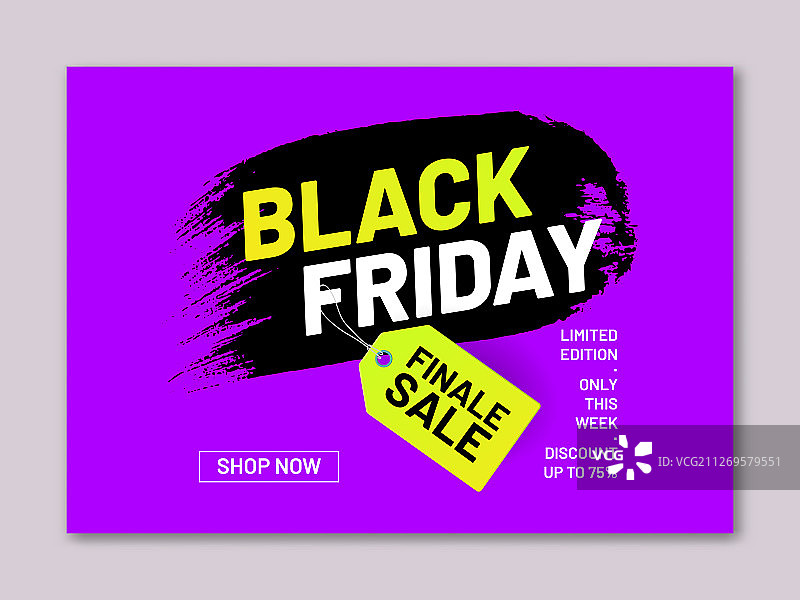 黑色星期五最终促销宣传单图片素材