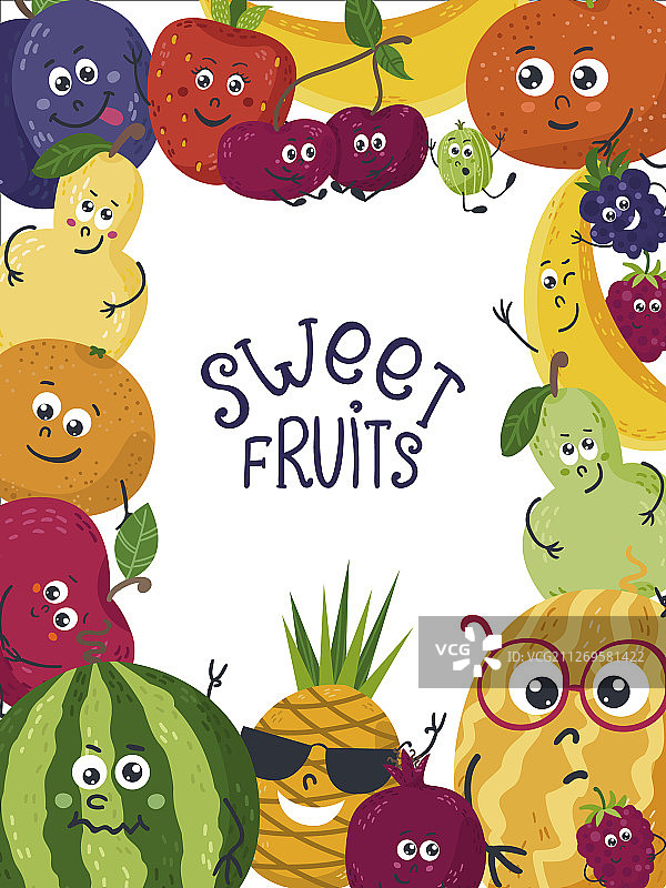可爱的水果背景图片素材