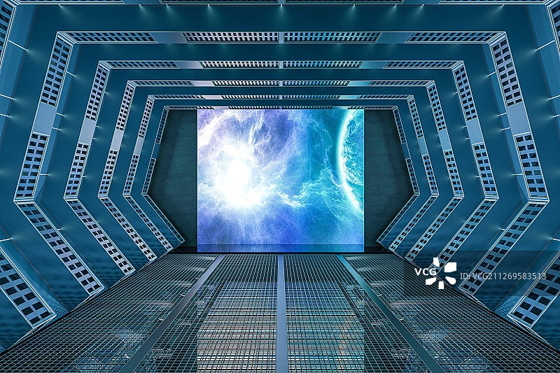 3d未来空间背景图片素材