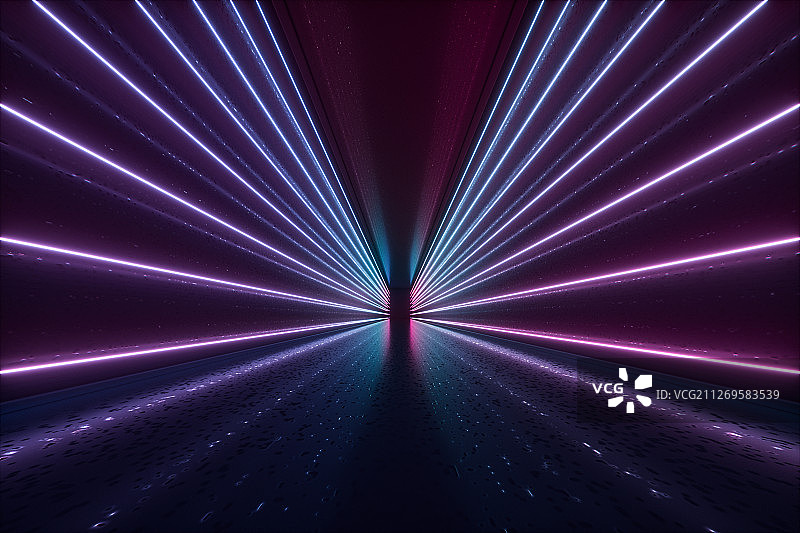 3D霓虹灯 空间图图片素材