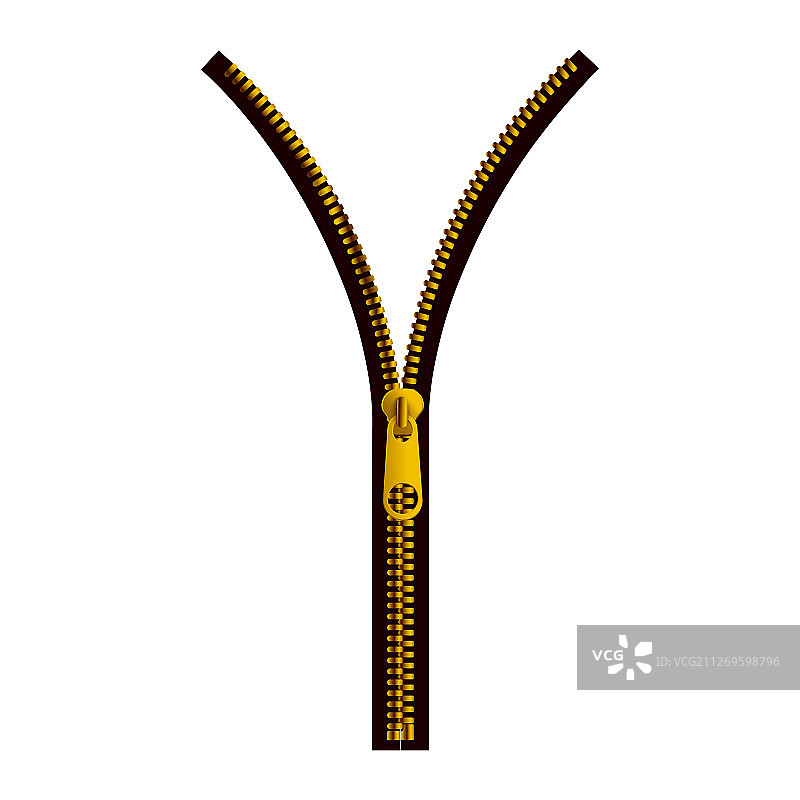 金色拉链图片素材