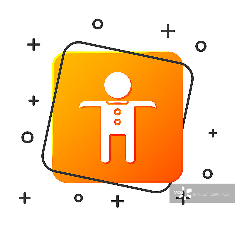 白色姜饼人饼干图标图片素材