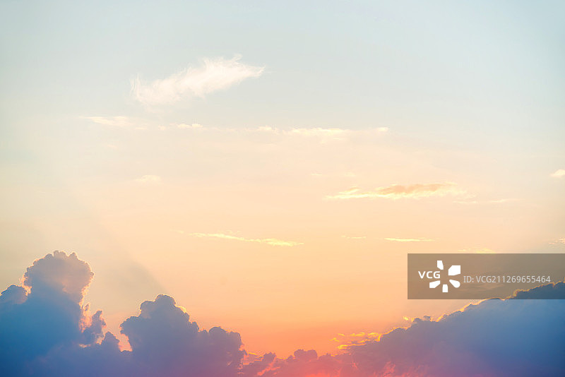 日落天空景色图片素材