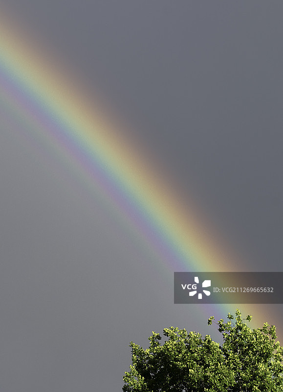 雨云背景下的彩虹图片素材