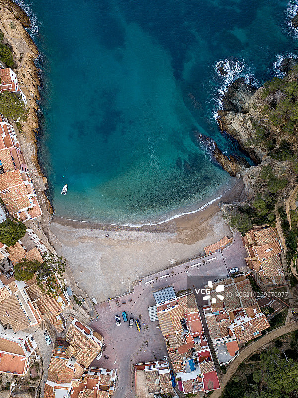 西班牙贝古尔的小海滩图片素材