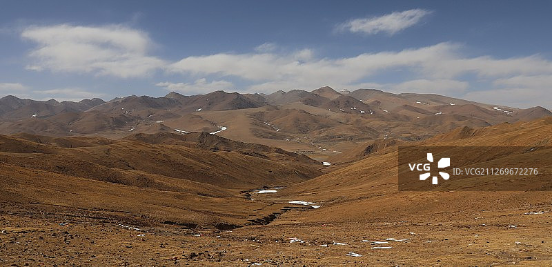 中国西藏自治区日喀则的喜马拉雅山脉景色图片素材