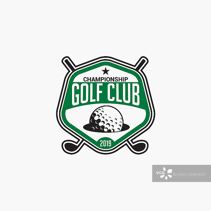高尔夫俱乐部徽章Logo-1图片素材