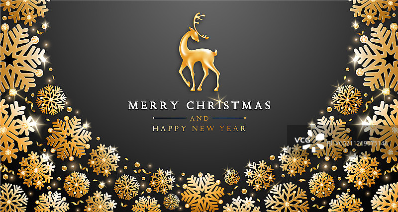 喜庆圣诞新年贺卡图片素材