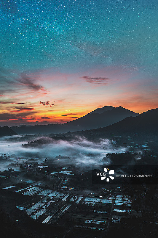 印度尼西亚巴厘岛巴图尔火山风光图片素材