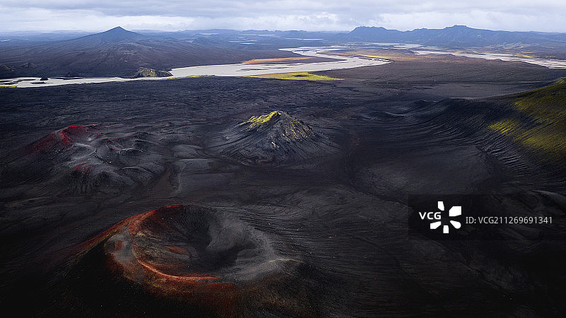 冰岛西人群岛的火山地貌图片素材