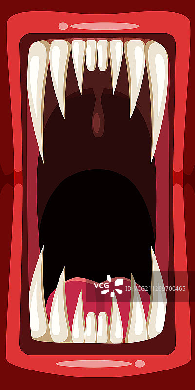 可怕的怪物角色，牙齿和下巴图片素材