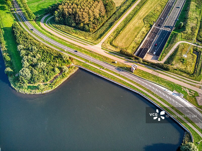 北海运河公路隧道的入口和出口图片素材