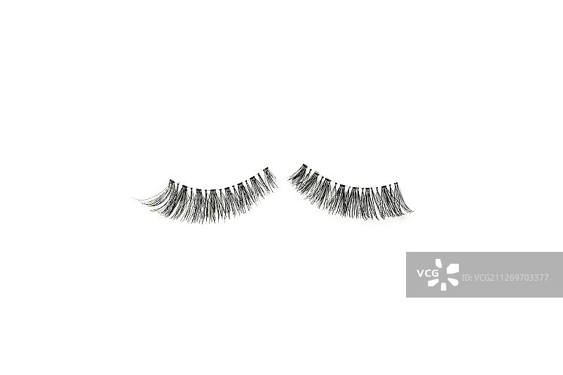 白色背景上的假睫毛图片素材