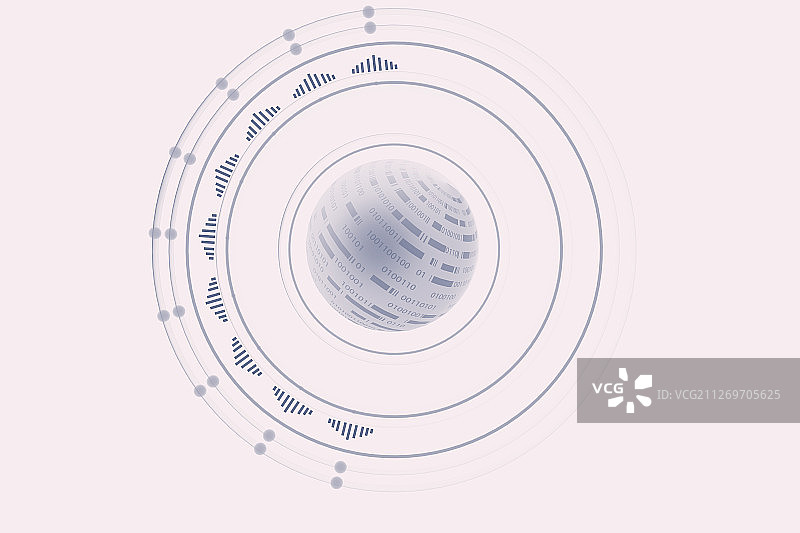三维渲染AI智能圆环图图片素材