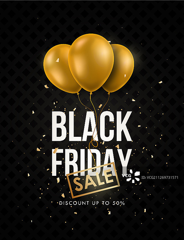 金色黑色星期五促销banner设计图片素材