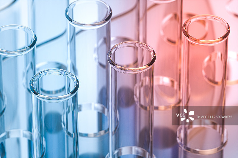 实验室的化学器皿试管 三维渲染图片素材