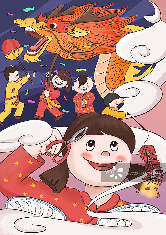 龙抬头图片素材