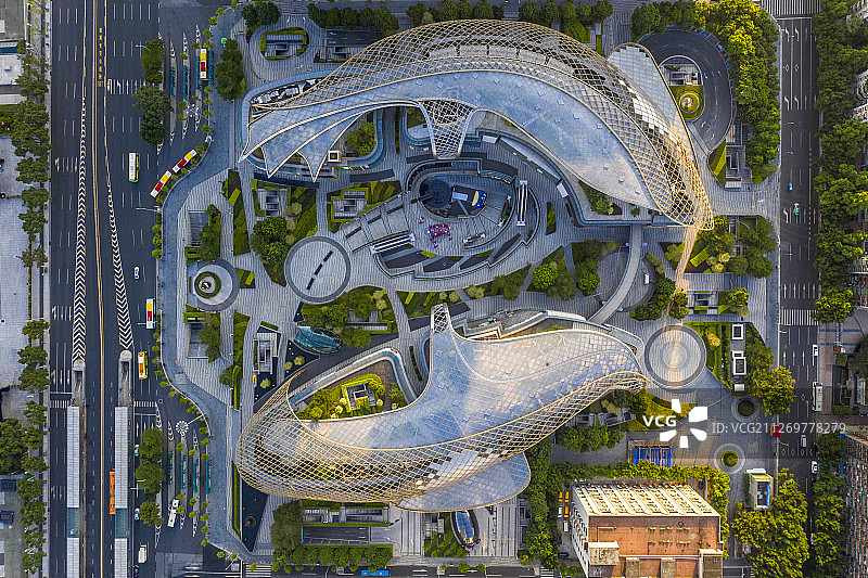 广州市 珠江新城 天环商业中心 航拍图片素材