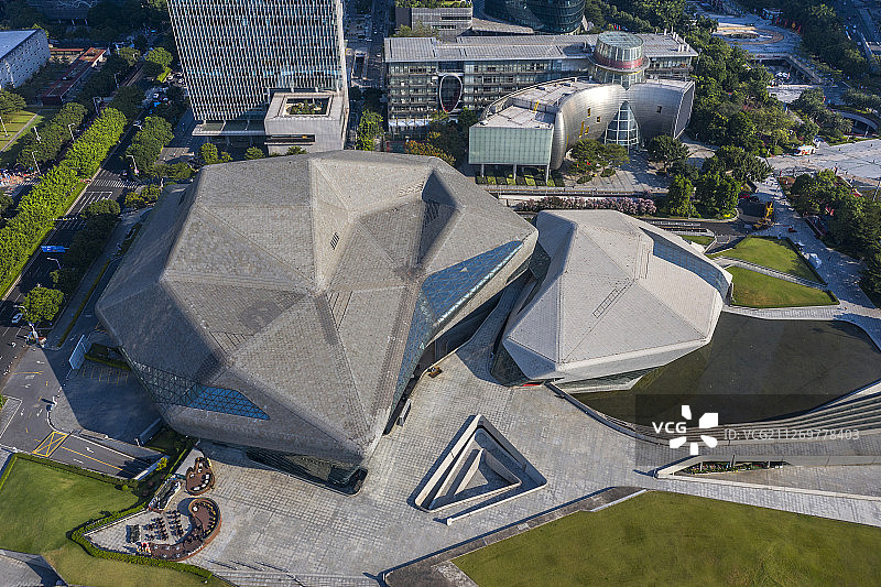 广州市 广州大剧院 航拍图片素材